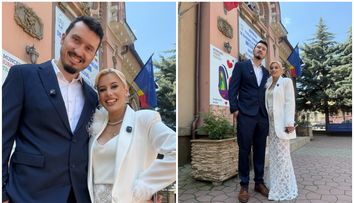 Anisia Gafton și Serghei s-au căsătorit. Primele imagini de la cununia civilă
