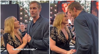 VIDEO Cum a reacționat Kate Winslet când Alexander Skarsgard a întrerupt-o în timpul unui interviu: „Toată lumea o adoră!”