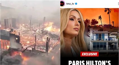 Un incendiu devastator a distrus reședințele de milioane de dolari ale celebrităților de la Hollywood. Paris Hilton și-a văzut casa arzând la TV