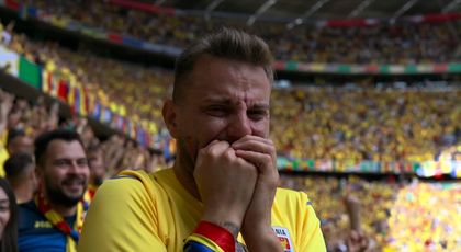 Fanul român, surprins plângând la meciul România - Ucraina, a devenit vedetă! Ce scriu ziarele britanice despre el