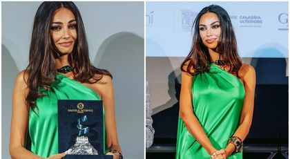 Mădălina Ghenea, ravisantă într-o rochie verde smarald la Tropea Film Festival! Frumoasa româncă și-a mai trecut în palmares un premiu: „M-ați văzut vreodată plângând pe scenă?”