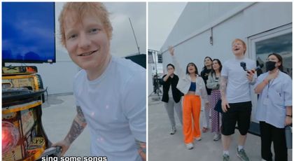 Ed Sheeran a dat-o pe karaoke, în Manila, înainte de mega concertul din România. Clipul amuzant postat de îndrăgitul artist a adunat peste 8 milioane de vizualizări