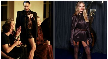 Zoë Kravitz, Kate Moss și Rosie Huntington Whiteley, apariții răvășitoare la Săptămâna Modei de la Paris. Au celebrat femininatatea în ținute de mătase la prezentarea Saint Laurent