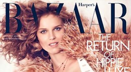 Eva Herzigova, insarcinata pe coperta Harper’s Bazaar! FOTO