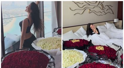 Aflată în Dubai, Andreea Bostănică s-a trezit printre sute de trandafiri. Influencerița dă de înțeles că este curtată de un admirator bogat, iar fanii o acuză că își cumpără singură cadourile