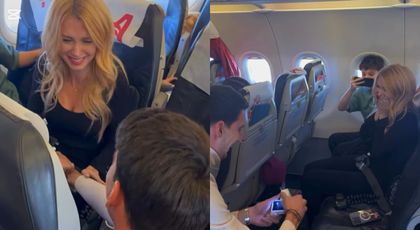 Andreea Bălan a fost cerută în căsătorie. Victor Cornea i-a adresat întrebarea cea mare, chiar în avionul care îi ducea spre Laponia: „Am spus DA”