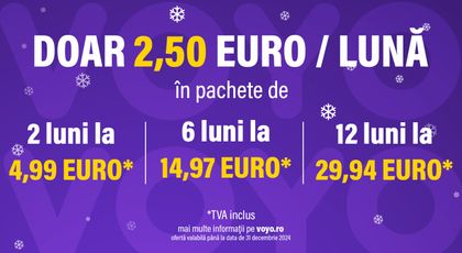 VOYO își întâmpină utilizatorii cu oferta lunii decembrie și un pachet special de conținut pentru copii! Cadoul perfect de sărbători: abonamente la doar 2,5 euro/lună