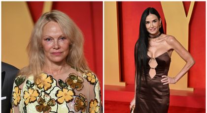 Demi Moore vs Pamela Anderson, diferență ca de la cer la pământ. Divele anilor ’90, apariții radical opuse la Oscar after Party