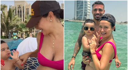 Vlăduța Lupău radiază de fericire: și-a etalat burtica de gravidă la plajă, în Dubai. Cum s-a pozat alături de întreaga familie