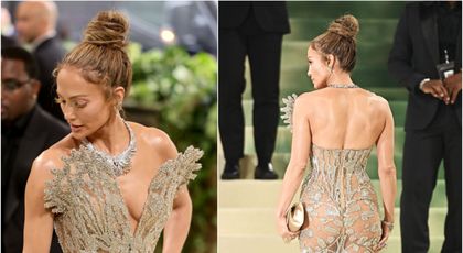 Jennifer Lopez, zeiță absolută în cea mai importantă noapte a modei: acoperită de perle și cristale, într-o rochie fabuloasă