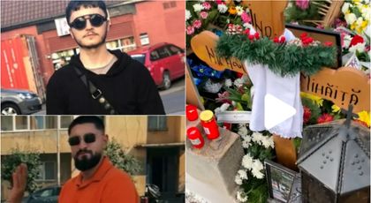 Imagini sfâșietoare la înmormântarea lui Mihai și a lui Armando, cei doi tineri care au murit în tragicul accident din Ploiești! Cum și-au luat adio rudele și prietenii lor