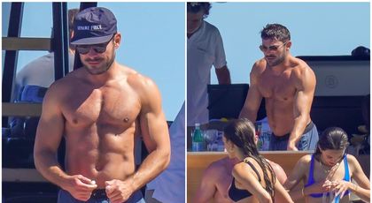 Zac Efron și-a arătat fizicul sculptat pe un iaht plin de domnișoare în St. Tropez! Cu ce actor celebru a petrecut starul de 36 de ani