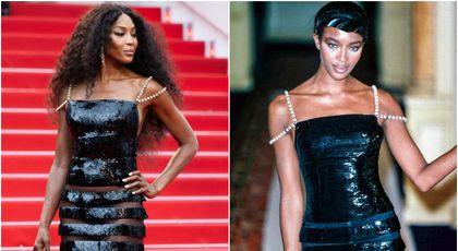 Are 53 de ani și încape în rochiile din urmă cu 28 de ani!  Naomi Campbell, fabuloasă într-o ținută purtată și în 1996