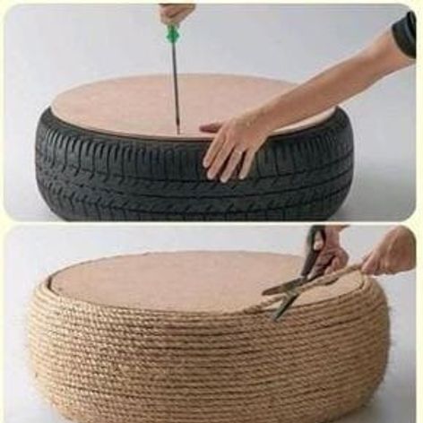 Cum transformi o anvelopă veche într-un taburet elegant în câțiva pași simpli