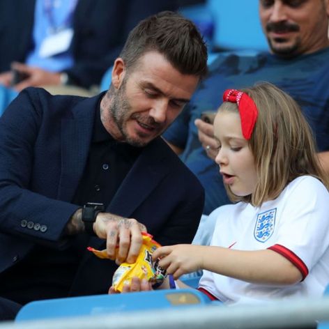 David Beckham și fiica lui, Harper. FOTO: Getty Images