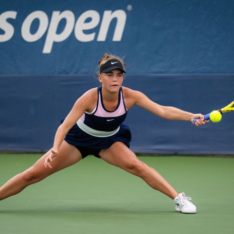 Sara Bejlek face o paradă în timpul unei partide susținute la US Open 2022
