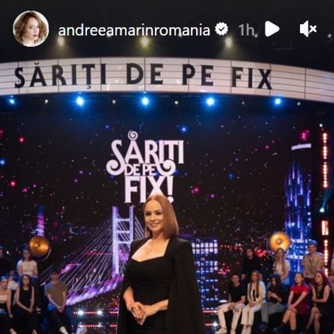 Andreea Marin în emisiunea Sariti de pe fix