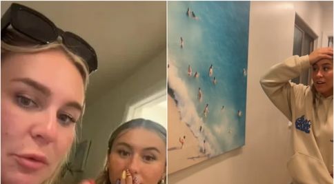 Două surori, care au închiriat un Airbnb, au găsit agățată de perete o fotografie cu ele de când erau mici: „E de acum zece ani”