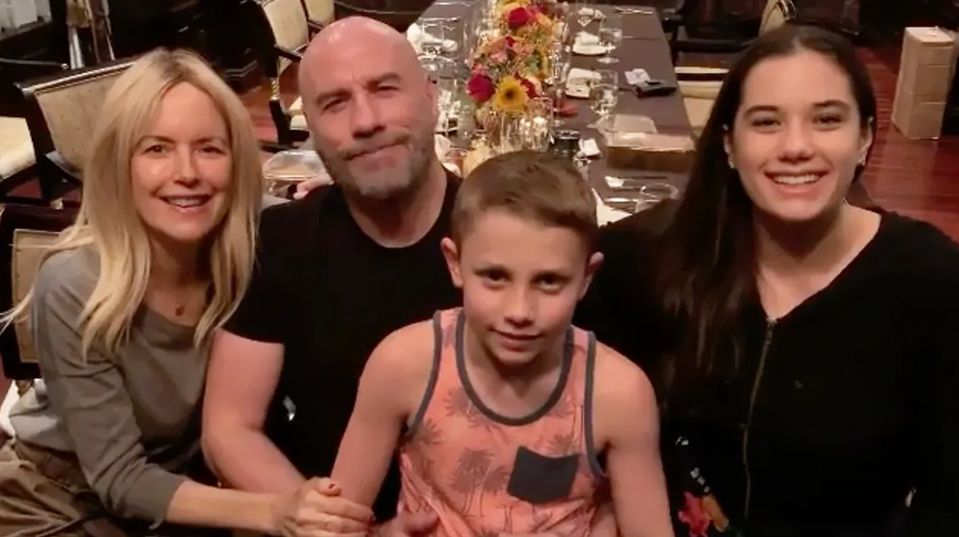  Kelly Preston, John Travolta, Ben Travolta și Ella Travolta. Kelly Preston/Instagram
