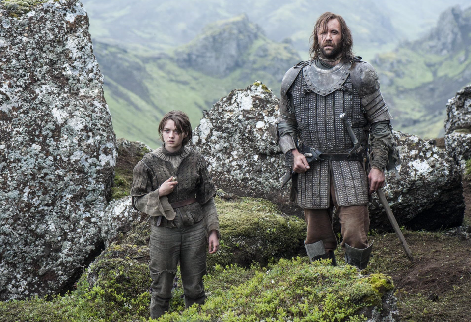 Rory McCann și Maisie Williams