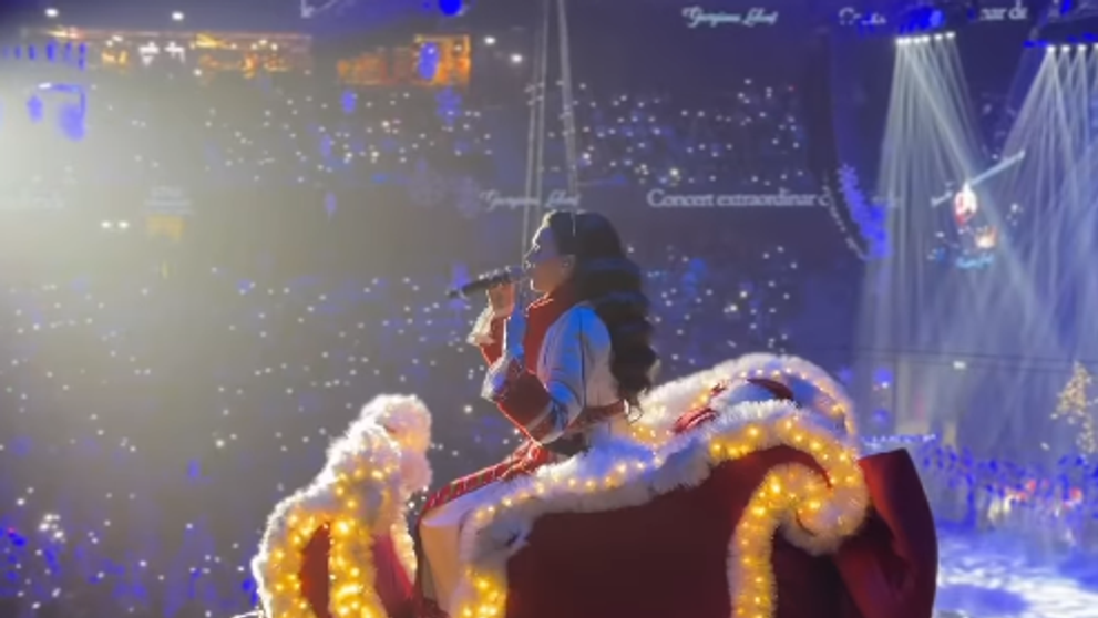 Georgiana Lobonț, spectacol opulent la Cluj: a cântat pe o sanie suspendată deasupra publicului. Fanii: “Acum urmează să mai vină Vlăduța pe un cal alb și gras!”