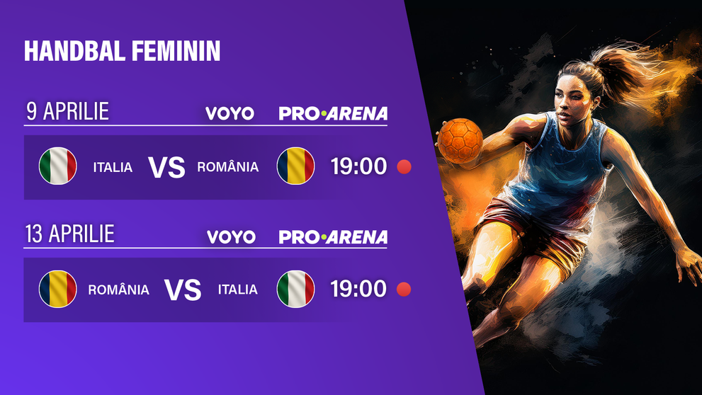 România întâlnește Italia în drumul spre Campionatul Mondial de Handbal Feminin 2025! Cele două meciuri din play-off, transmise în direct, săptămâna aceasta, la PRO Arena și VOYO