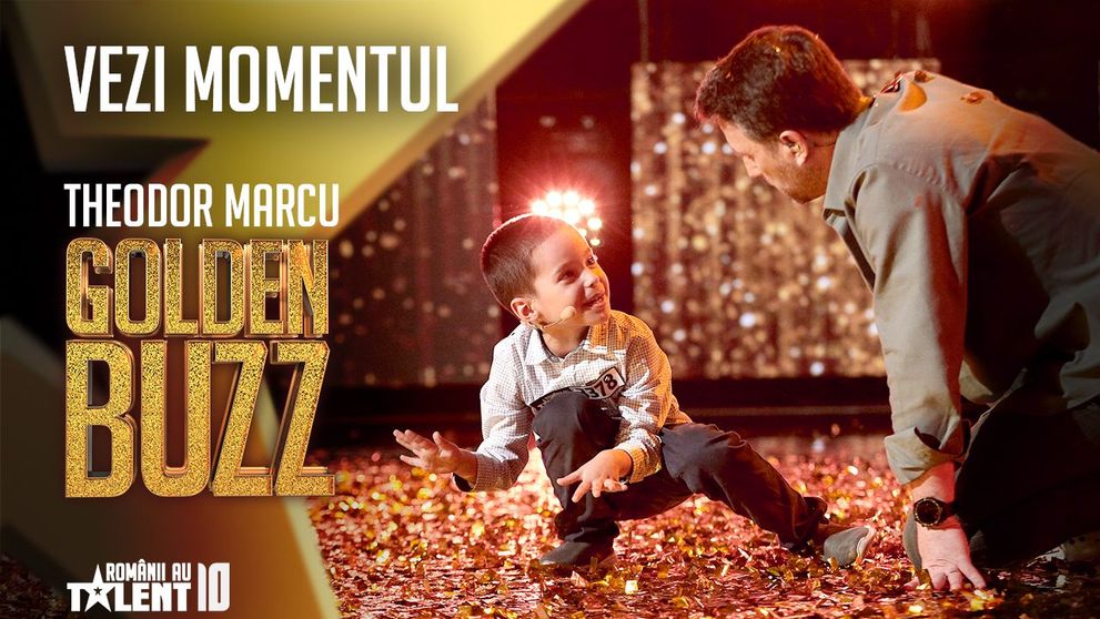Al treilea Golden Buzz la Românii au talent. La 6 ani, Theodor Marcu face calcul japonez mental