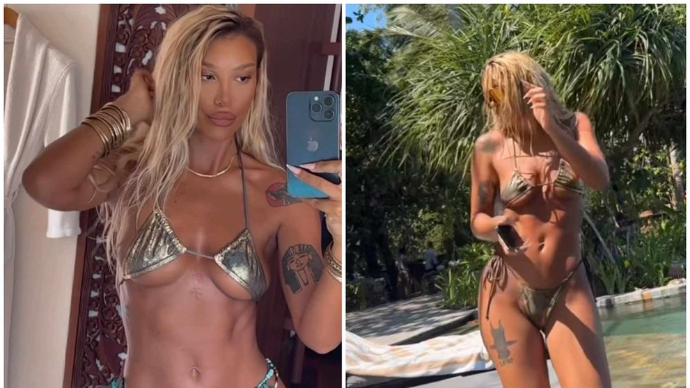 Ema Uta, trup de zeiță într-un costum de baie prea mic pentru formele ei. Cum a dansat la plajă în fața logodnicului