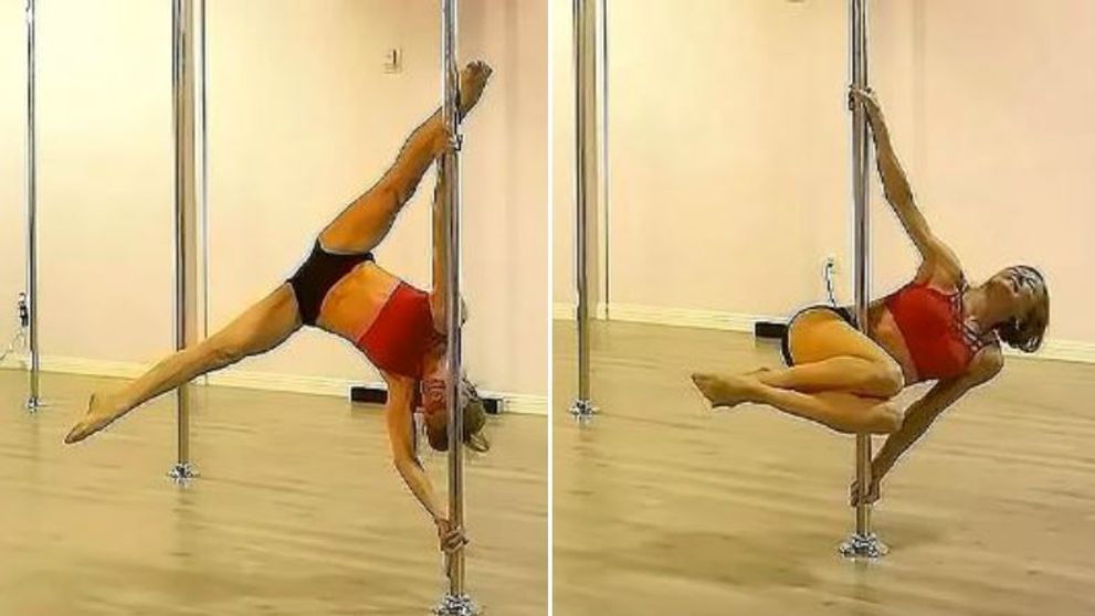 Face gimnastica la bara ca nimeni alta, dar nu e ce pare. Ghicesti ce varsta are femeia din imagini?