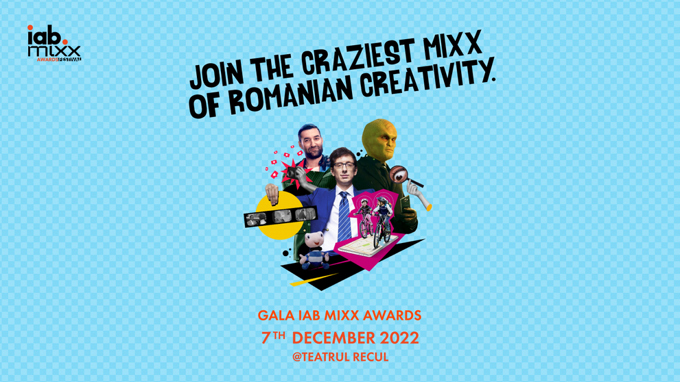 Andi Moisescu și Alex Coteț sunt gazdele IAB MIXX Awards, pe 7 decembrie, la Teatrul Recul