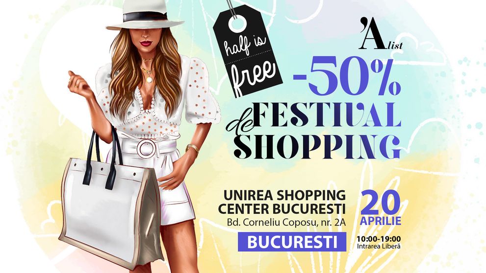 Half Is Free, cel mai așteptat eveniment de shopping al primăverii, vine la BUCUREȘTI, pe 20 aprilie 2024