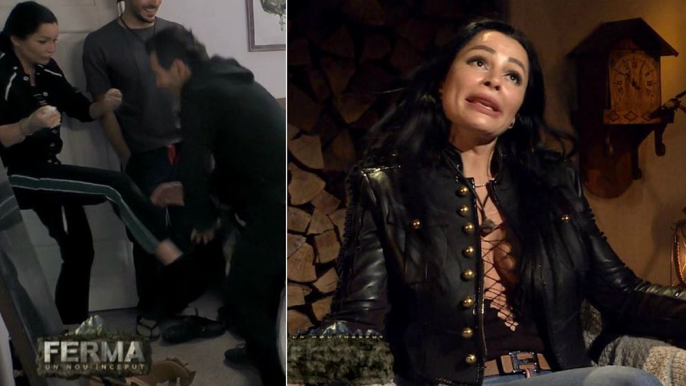 Un singur picior între iubire și...bătaie. Brigitte îl lovește pe Pastramă, spre deliciul, dar și spaima fermierilor