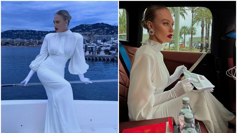 Gina Chirilă, întruchiparea eleganței desăvârșite la Cannes! Românca a atras toate privirile pe covorul roșu
