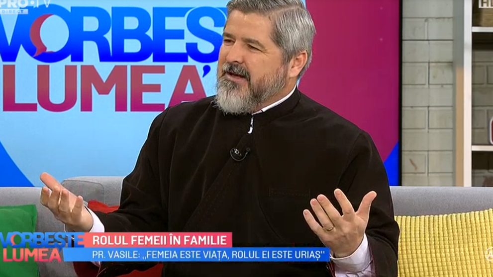 VIDEO Rolul femeii în familie. Explicațiile oferite de părintele Vasile Ioana