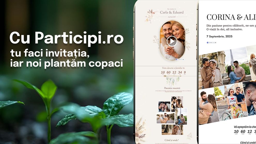 (P) Participi.ro, singura platformă din România care donează din vânzări în acțiuni de plantare copaci