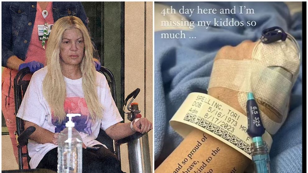 Tori Spelling, vânătă și în scaun cu rotile la externarea din spital. Boala misterioasă care o 