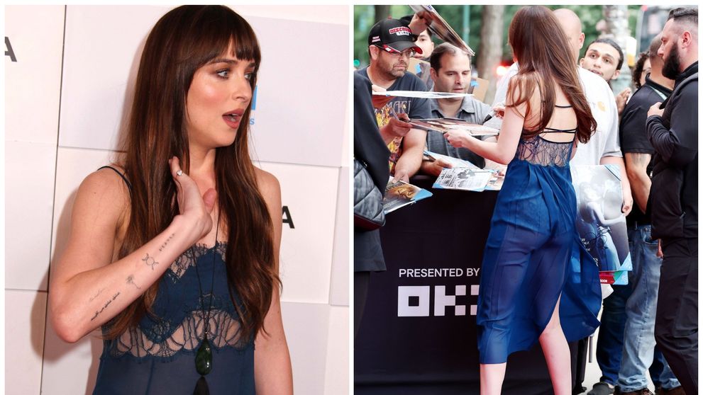 Dakota Johnson, iubita solistului Coldplay, accident vestimentar pe covorul roșu! Vântul i-a jucat feste actriței care aproape că a oferit un moment a la Marilyn Monroe