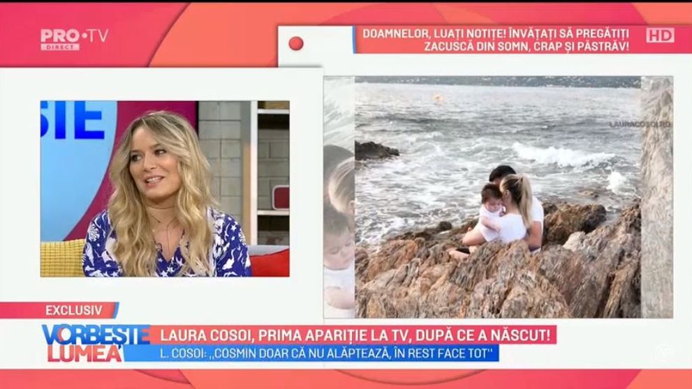 VIDEO Laura Cosoi, prima apariție la TV, după ce a născut