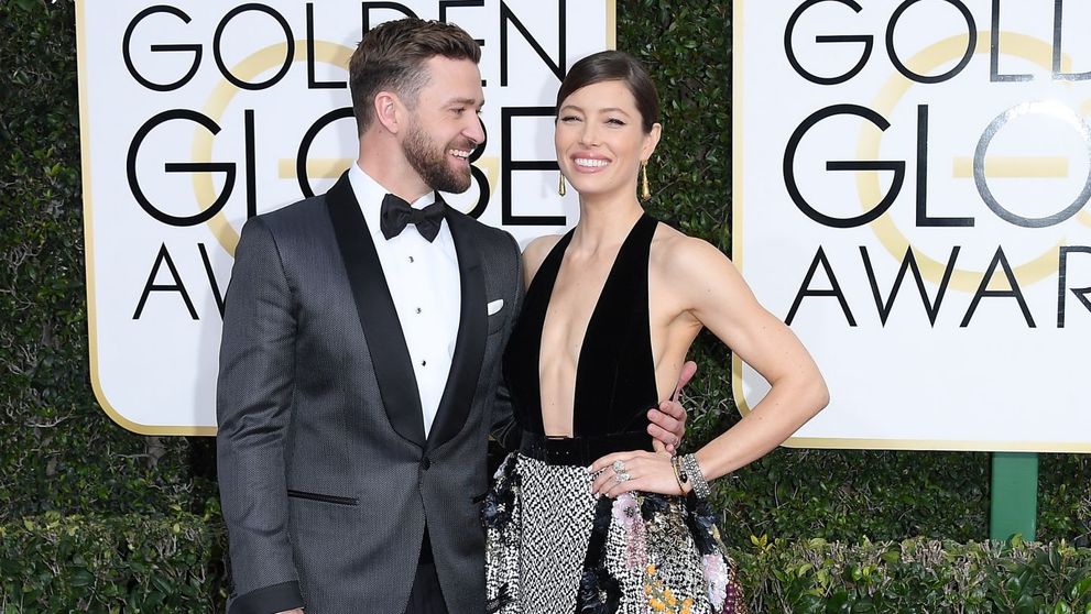 Justin Timberlake si Jessica Biel, adorabili pe covorul rosu. Cum au aparut cei doi la Globurile de Aur