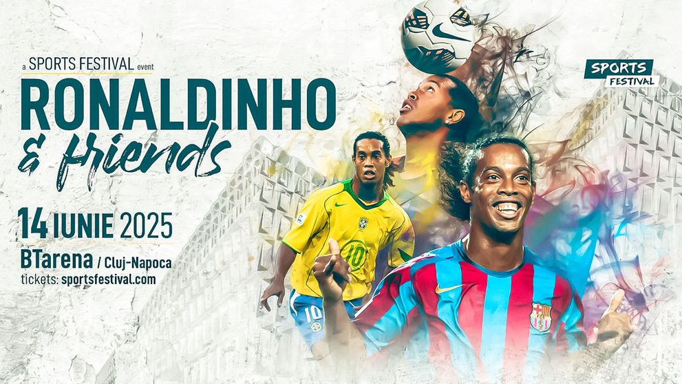 Ronaldinho, legenda fotbalului mondial, vine la Sports Festival 2025!