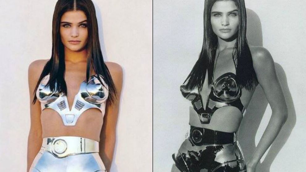 A refăcut fotografia în bikini din metal, 27 de ani mai târziu. Ce a ieșit