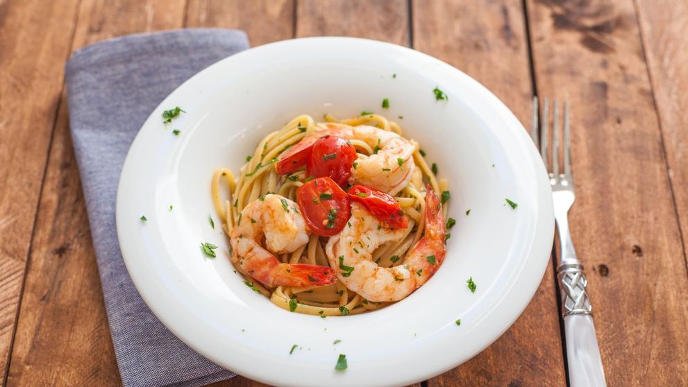 Rețetă MasterChef: Spaghete cu creveți și roșii
