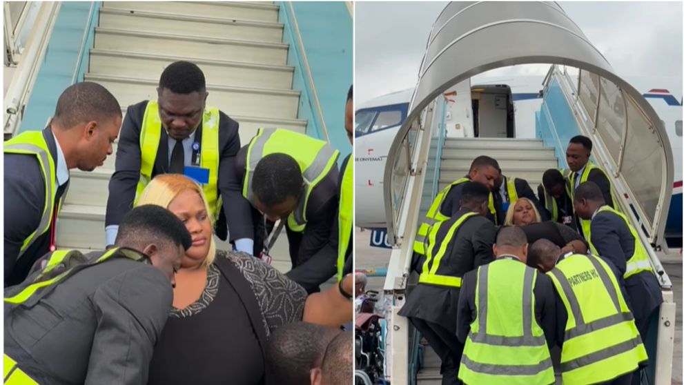 Are nevoie de o armată de oameni să o urce în avion. Femeia care trece printr-un calvar de fiecare dată când călătorește: ce a pățit în copilărie
