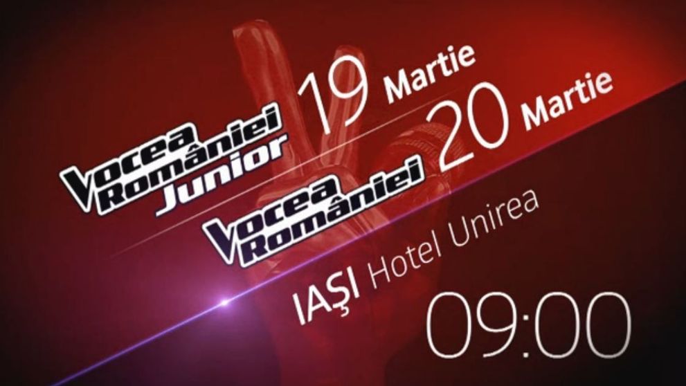 Caravana Vocea Romaniei si Vocea Romaniei Junior ajunge in Moldova! Vino la Hotelul UNIREA din IASI
