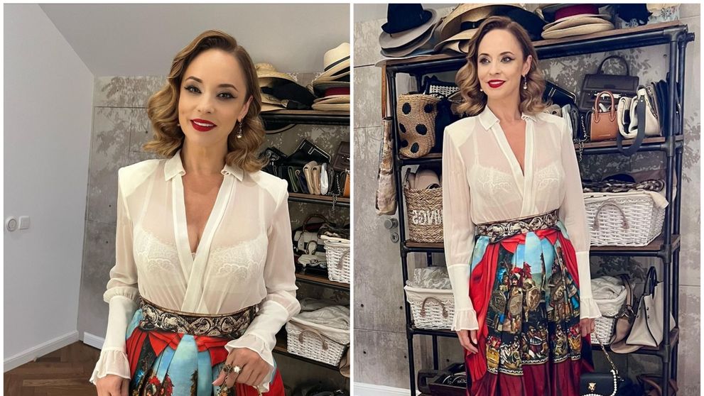 Andreea Marin, imaginea rafinamentului și a eleganței de ziua Italiei, într-o ținută Dolce&Gabbana