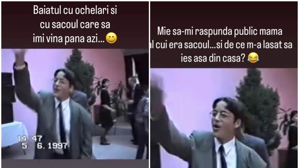 “De ce m-a lăsat mama să ies așa din casa?” Unul dintre cei mai chipeși artiști romani a postat imagini de la banchetul din clasa a 8-a. Îl recunoști?