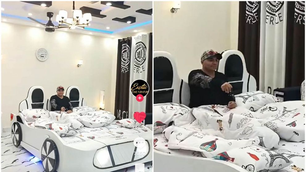 Un bărbat care se plimbă cu patul prin dormitor face senzație pe net: 