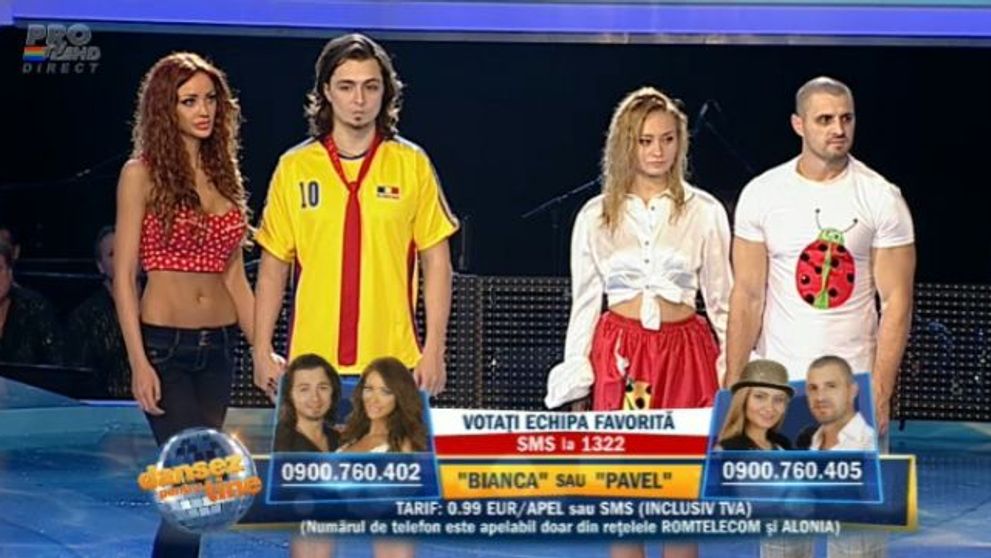 Bianca Dragusanu si Carol Soldea, respectiv Pavel Stratan si Andreea Preda, <span style=