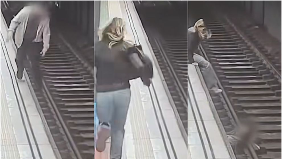 Cine este eroina care și-a riscat viața pentru a salva un bărbat căzut pe șina de la metrou! Momentul înfiorător, surprins pe camerele de supraveghere VIDEO