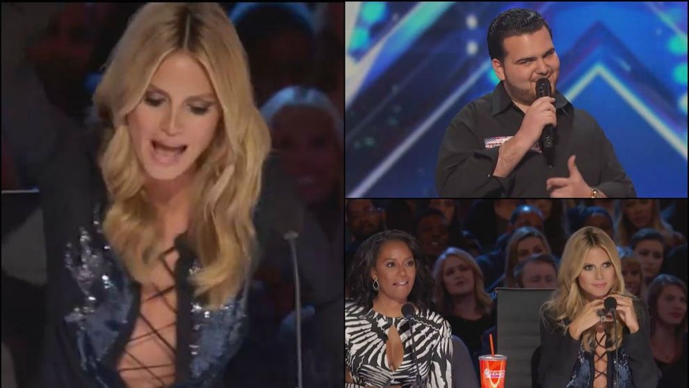 A urcat pe scena, a flirtat cu Heidi Klum si a cantat. Cum a reactionat vedeta la finalul momentului si ce i-a spus concurentului 